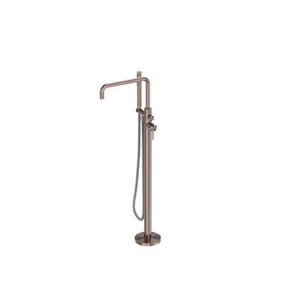 Zen SS316L Freestanding Bath Mixer With Outdoor Shower Hose Brushed Bronze - NR162203A01BZ