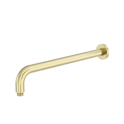 Zen SS316L Round Shower Arm 400mm Length Brushed Gold - NR509BG