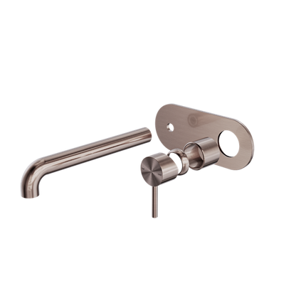 Zen SS316L Wall Basin/Bath Mixer 230mm Spout Trim Kits Only Brushed Bronze - NR162210A230tBZ
