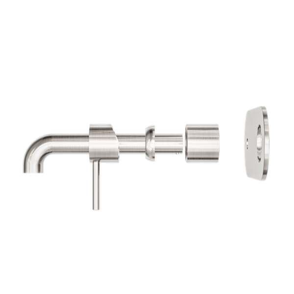 Zen SS316L Wall Basin/Bath Mixer 230mm Spout Trim Kits Only Brushed Nickel - NR162210A230tBN
