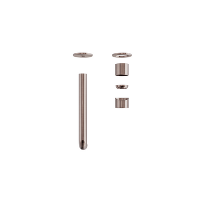 Zen SS316L Wall Basin/Bath Mixer Separate Back Plate 230mm Spout Trim Kits Only Brushed Bronze - NR162210B230tBZ