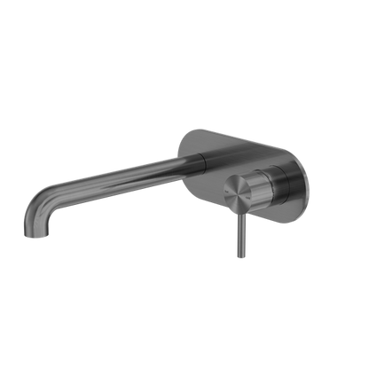 Zen SS316L Wall Basin/Bath Mixer 230mm Spout Graphite - NR162210A230GR